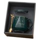 thumbnail image 5 of Taza De Cerámica Taza De Taza De Leche De Té Esmerilado Suave Con Cuchara Y Tapa Para Ni?os Verde, 5 of 5