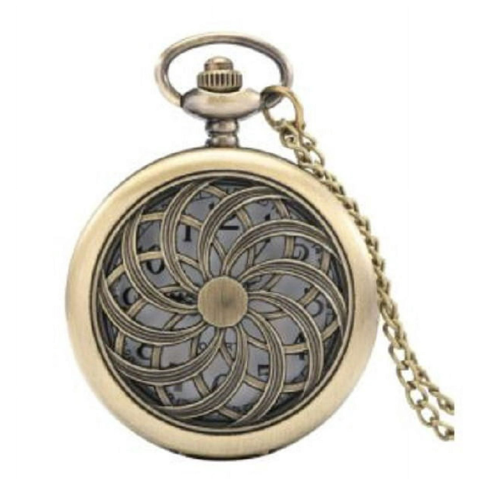 Genérico - Reloj Bolsillo Leontina Wheel Fortune Con Cadena Ak72