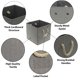 thumbnail image 3 of Cubo de Almacenamiento Simple Houseware Gris 33 cm (Pack de 3), 3 of 7