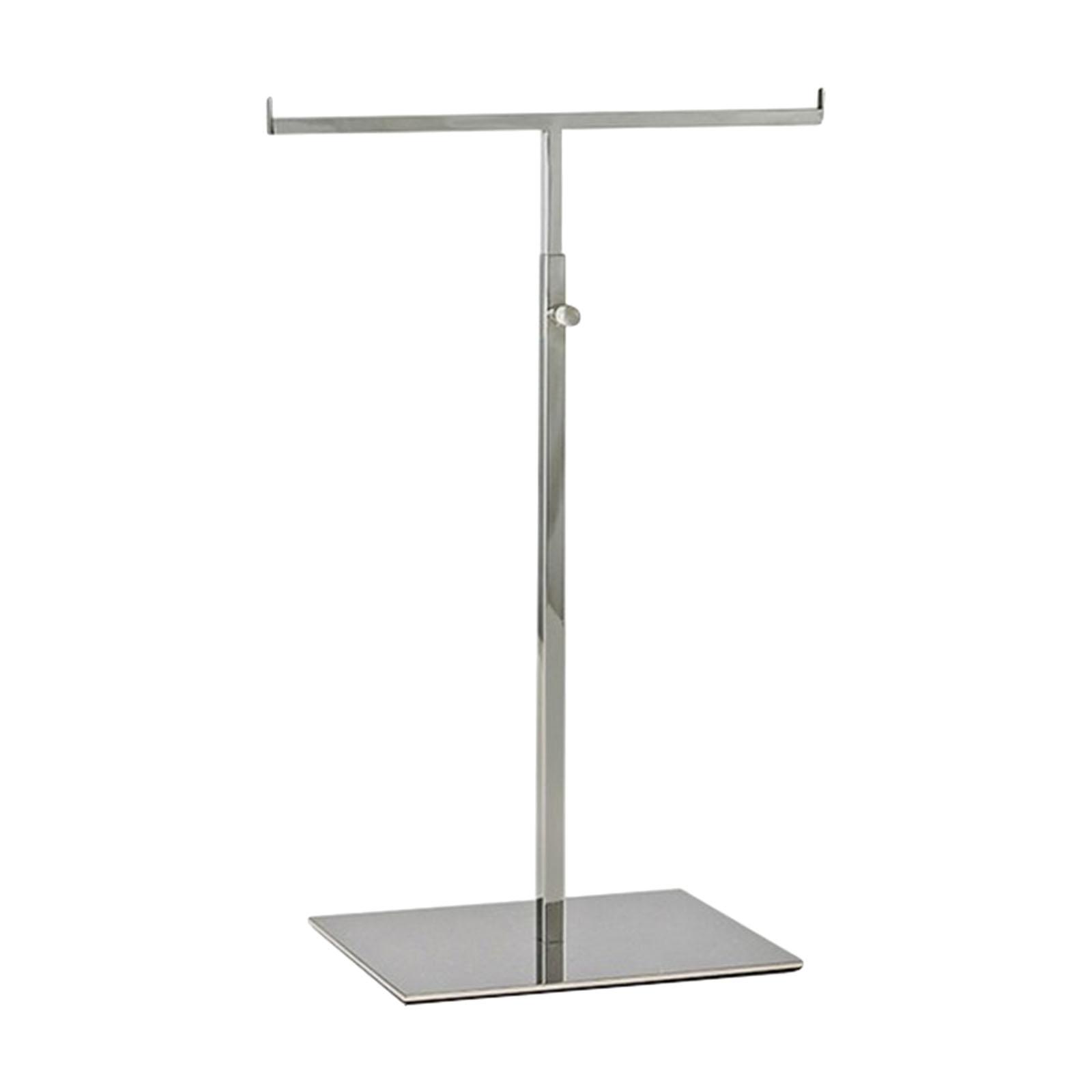 Magideal - Estante De Exhibición De Bolsas De Metal, Soporte De Exhibición De Bolsos, Acero Inoxidable Con Doble Gancho, Soporte Independiente En Forma De T Para Espejos De Tubo Cuadrado