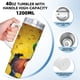 thumbnail image 5 of Migración Vaso aislado de acero inoxidable con asa, diseño temático, regalo para familia, amigos y fans; incluye pajita y encaja en el portavasos estándar, 40 oz, 5 of 6