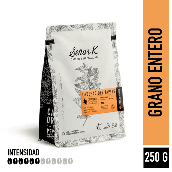 Café Grano Entero Señor K Colombia Laderas Del Tapias 250g
