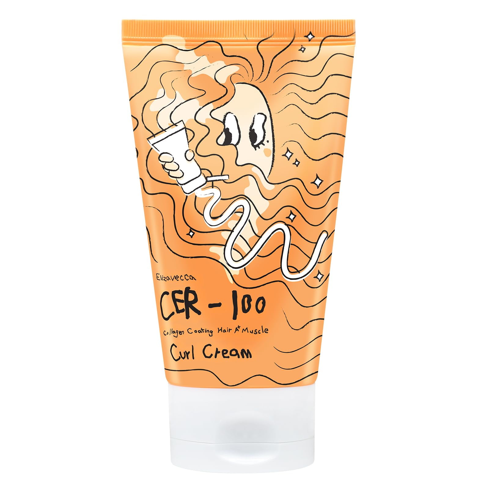 Crema Para Rizos Elizavecca Cer-100 Con Recubrimiento De Colágeno Para Cabello, 120 Ml