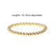 thumbnail image 2 of Pulsera de cuentas de oro para mujer, pulsera elástica con cuentas chapadas en oro de 14 quilates., 2 of 5