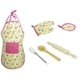 thumbnail image 3 of ni?os chef papel juego de simulación juego juguete delantal guante utensilio de cocina kit floral, 3 of 5