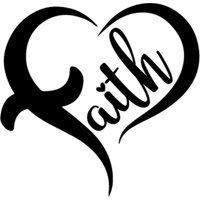 Rienda Libre - Sticker Heart Faith Jesús Corazón Fé Cristo Auto Camioneta