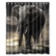 thumbnail image 1 of Cortina de ducha con diseño de nariz de elefante, con ganchos, tamaño 60 x 72 pulgadas, 1 of 3