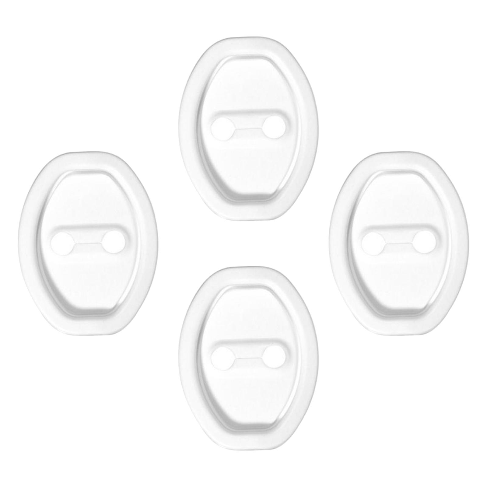 Magideal - 4 Uds Cubiertas Genéricas Para Cerradura De Puerta De Coche Protector De Cerradura De Puerta Almohadilla Protectora De Fácil Instalación Accesorios De