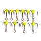 thumbnail image 5 of Set 10 Jigs de Pesca Fiocias Bait Bass Pesado Amarillo, 5 of 5