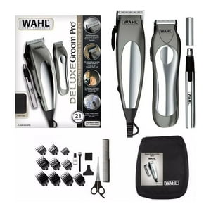 Wahl Deluxe Kit Maquina Cortar Pelo + Patillera + Nasal 21