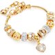 thumbnail image 1 of Pulsera Dorada con Cuentas y Charm de Corazaan con Rhinestones, 1 of 3