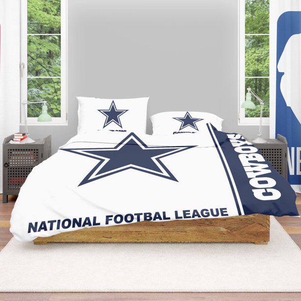 NFL Dallas Cowboys Quilt Duvet Cover Set Home Textiles Bedspread 3-Piece Bedding Set