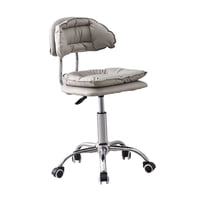 Magideal - Taburete Giratorio, Silla Giratoria, Taburete De Bar Moderno Y Resistente, Taburete De Salón Para Peluquero, Taburete Rodante Para Spa, Oficina, Salón Gris Claro