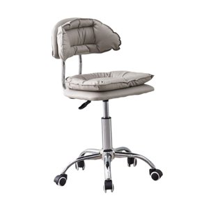 Magideal - Taburete Giratorio, Silla Giratoria, Taburete De Bar Moderno Y Resistente, Taburete De Salón Para Peluquero, Taburete Rodante Para Spa, Oficina, Salón Gris Claro