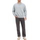 thumbnail image 2 of Sudadera casual de gimnasio de manga larga con cuello redondo y color sólido para hombre S Gris, 2 of 6