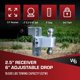 thumbnail image 2 of Enganche de remolque Weigh Safe caída de 15 cm 2,5 pulg. cromo, 2 of 7