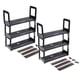 thumbnail image 3 of 2x Kits De Gabinete De Almacenamiento De Soporte De Vitrina De Automóviles De Plástico Sin Puerta Negro, 3 of 5