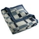 thumbnail image 1 of Frazadda 50% Lana Cuadros Azul 1 5 Plaza, 1 of 3