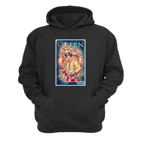 Genérico - Polerón Canguro Queen Gris Oscuro Talla M Unisex