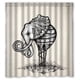thumbnail image 1 of Cortina de ducha con diseño de elefante y ganchos, tamaño 66 x 72 pulgadas, 1 of 3