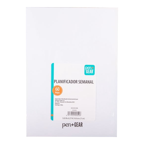 Planificador semanal 60 hojas