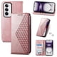 thumbnail image 1 of Funda Flip FOXDOCK para OPPO Reno 12 5G , Estilo Billetera con Diseño Rombo, Correa de Mano y Soporte, Uso Diario, 1 of 6