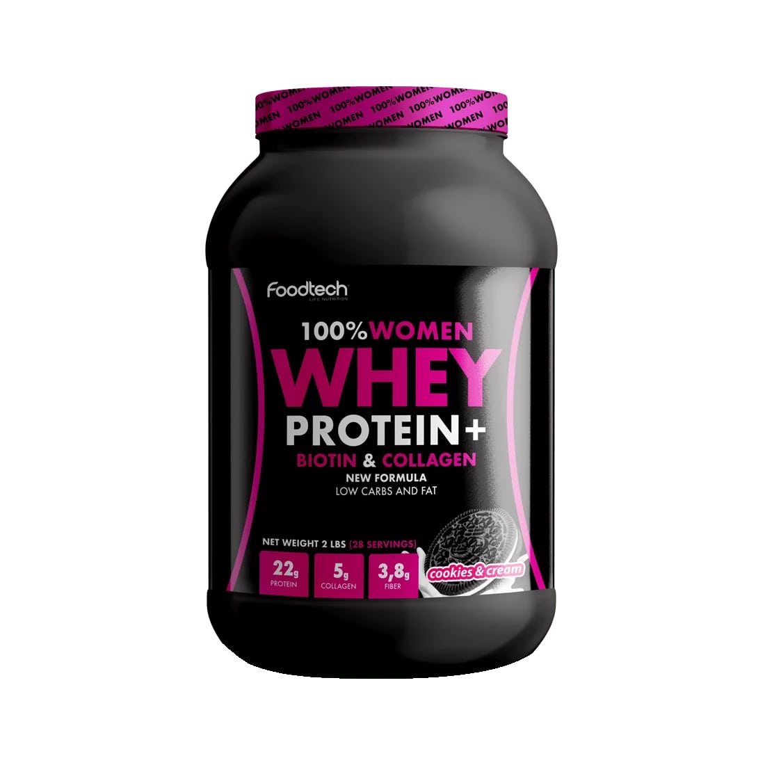 Foodtech - Proteína 100% Women Whey 2 Lbs Cookies And Cream