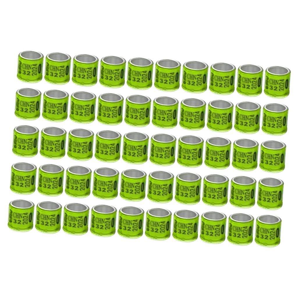 50x 2024 Anillos Para Patas De Paloma, Bandas Para Pies De Pájaro Para Canario Bantam Finch