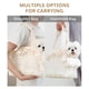 thumbnail image 3 of Portador de perros para perros pequeños Gato de conejo con diseño de encaje, bolsa de algodón, portador de perros de lado suave, portador de cachorros de viaje plegable (beige, 33 * 17 * 27, 3 of 3