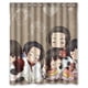 thumbnail image 1 of Cortina de ducha con diseño de Chibis de Hetalia asiática, con ganchos, tamaño 60 x 72 pulgadas, 1 of 3