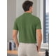 thumbnail image 3 of INSPIRE CHIC Camisa Polo de Hombre de Manga Corta Elástica Sólida Casual para Golf XL Verde Oliva, 3 of 5