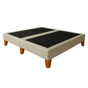 Ethan Desing - Base De Cama 2 Plazas Beige En Lino