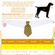 thumbnail image 2 of Collar de Perro con Pajarita Uxcell, Lazo de Esmoquin Lindo con Collar Blanco Ajustable Hecho a Mano para Mascotas Formales (Negro y Amarillo, S), para Cachorros Medianos/Boda, 2 of 7