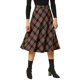 thumbnail image 1 of INSPIRE CHIC Faldas a Cuadros para Mujer Regreso a Clases con Cinturón de Cintura Alta Línea A Falda de Largo Medio Azul Oscuro 3XL, 1 of 8