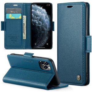 Caseme Tipo Cartera Iphone 11 Pro Con Cierre Magnético, Rfid, Tarjetero, Soporte, Carga Inalámbrica