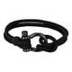 thumbnail image 1 of Parejas Cuerda Pulsera Brazalete Moda Impermeable Para Acampar Al Aire Libre Negro, 1 of 5