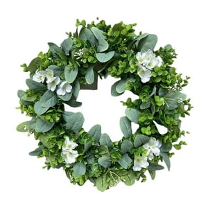 Genérico - Guirnalda De 42 Cm, Guirnalda Colgante Artificial, Planta Verde, Boda, Decoración Del Hogar, Blanco