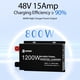 thumbnail image 4 of Cargador inversor DC HOUSE de 1200 W, 48 V a 120 V, 15 A, con doble toma, 4 of 9