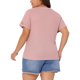 thumbnail image 3 of Agnes Orinda Blusas Casuales de Verano para Mujer de Talla Grande para la Escuela Universitaria, 3 of 6