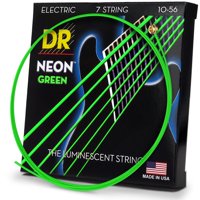 Cuerdas Para Guitarra Eléctrica Dr Strings Nge7-10 Verde Neón
