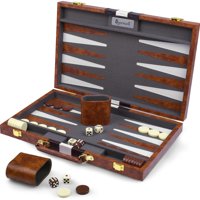 Set De Backgammon De Piel Queensell De 19 X 15 Cm Con 32 Piezas