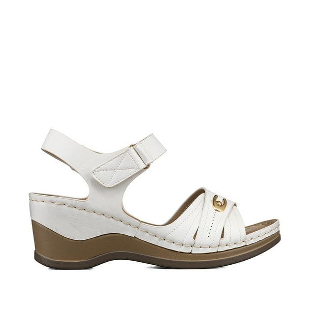 Sandalia Casual Con velcro Taco Cuña Mujer Weide JS75