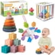 thumbnail image 1 of Set Montessori Juguetes Beba 4 en 1 Bloques Apilables Mordedor, 1 of 3