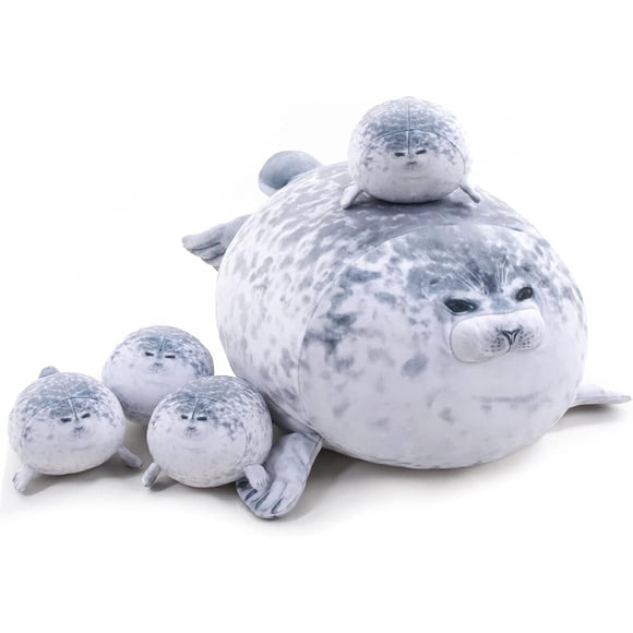 Peluche Foca TOYSYM con 4 Bebés, 16 Pulgadas