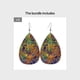 thumbnail image 1 of Bohemian Pattern Leather Earring Teardrop PU Dangle Party Earrings For Women Girls, 1 of 5