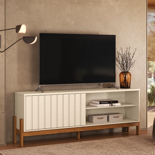 Ethan Desing - Mesa Rack Para Tv Aston Perla Con Canela