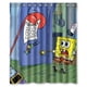 thumbnail image 1 of Atractiva cortina de ducha de la película Bob Esponja, juego de cortina de baño con ganchos, tamaño 60 x 72 pulgadas, 1 of 3