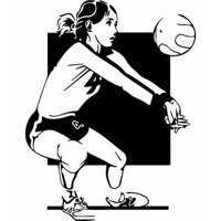 Rienda Libre Graphics - Decomural Volleyball Game Female Sports Ws-32955