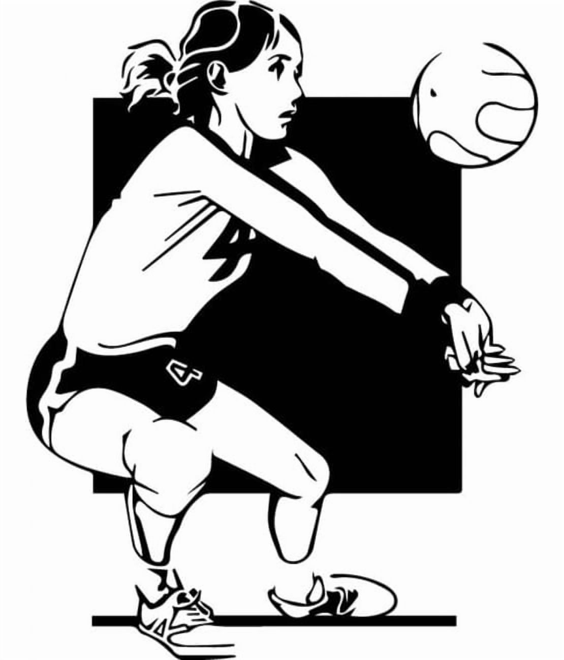 Rienda Libre Graphics - Decomural Volleyball Game Female Sports Ws-32955