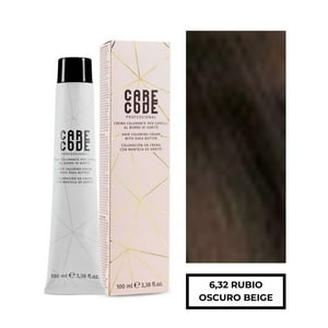 Care Code - Tintura Profesional Permanente 100Ml Rubio Oscuro Beige 6,32 +Oxigen 150 Ml 20 Vol